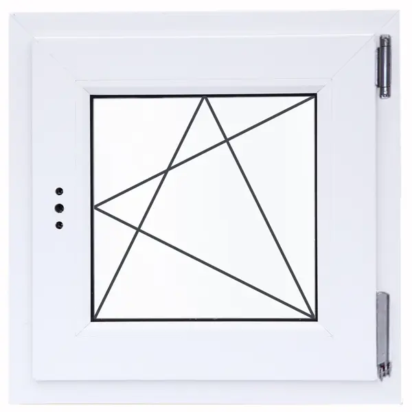 Окно пластиковое ПВХ VEKA одностворчатое 620x600 мм (ВхШ) правое однокамерный стеклопакет белый/белый