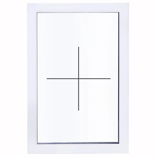 Окно пластиковое ПВХ VEKA глухое 870x600 мм (ВхШ) однокамерный стеклопакет белый/белый